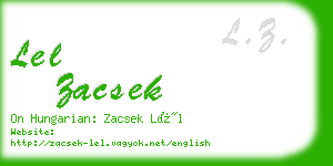 lel zacsek business card